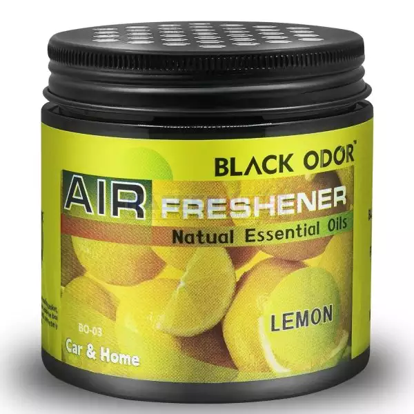 01 129 CAH P BO3 LEMON Black Odor Gel Air Freshener Lemon 180 GM HaseebAutos.com