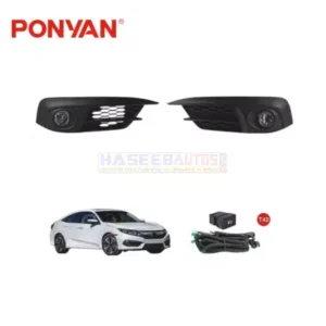 01 184 CAH LF V HD671 Fog Lamps for Honda Civic 2016 2020 by PONYAN HaseebAutos.com