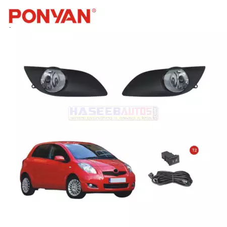 01 187 CAH LF V TY222 PONYAN Fog Lamps for Toyota Vitz 2009 2011 HaseebAutos.com