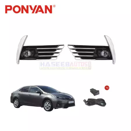 01 188 CAH LF V TY756 Fog Lamps for Toyota Corolla 2017 2020 by PONYAN HaseebAutos.com