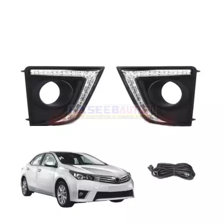 01 213 CAH LF V TY544 Fog Lamps for Toyota Corolla 2015 with DRL by PONYAN HaseebAutos.com