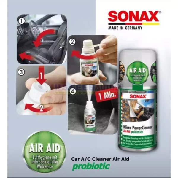 01 AH HA 0029 Bad Odour Cleaner AC Bacteria Killer SONAX AIR AID CAR A C CLEANER SY haseebautos.com