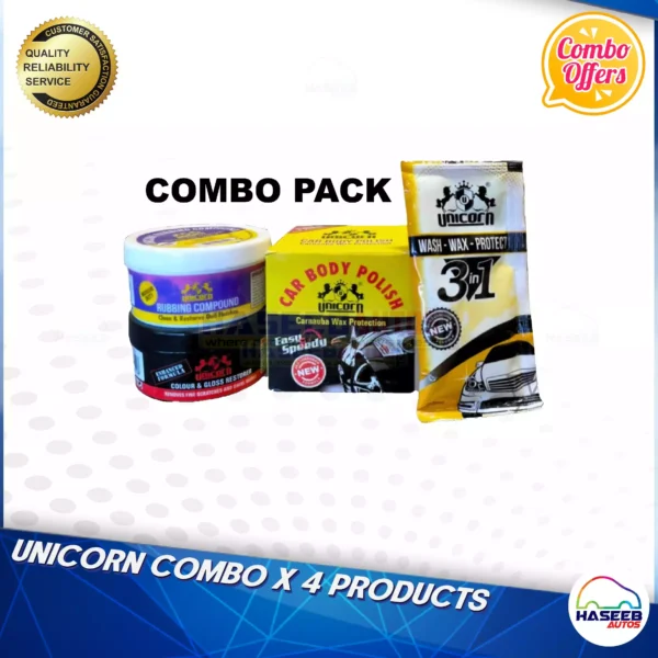 01 AH HA 0091 Unicorn Combo x 4 Colour loss Restore Rubbing Compound Car shampoo haseebautos.com