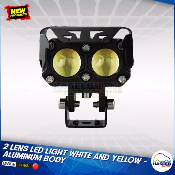 01 AH HA 0135 2 Lens Led Light White and Yellow Aluminum Body High Quality haseebautos.com